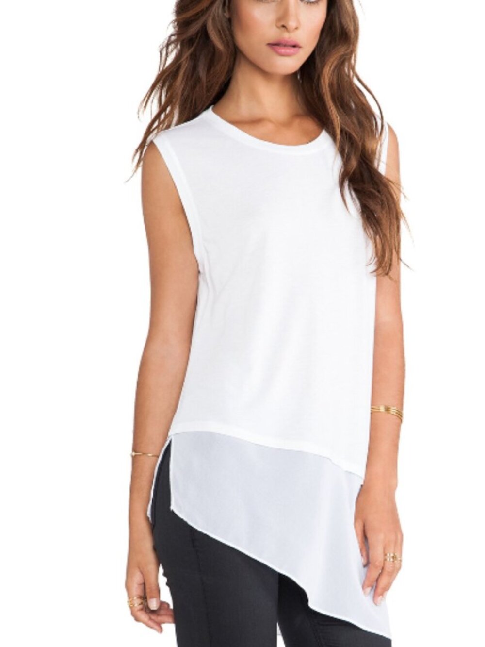 BCBGMAXAZRIA white Kara Tank - size Medium